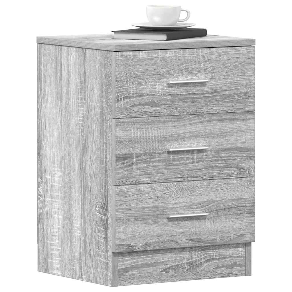 Nachttisch Grau Sonoma 38x35x56 cm Holzwerkstoff